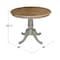 International Concepts Round 36 in Rd Top Pedestal Table, Dining Height, Hickory/Stone, 36 W, 36 L, 29.1 in H, Wood K41-36RT - alternate 3